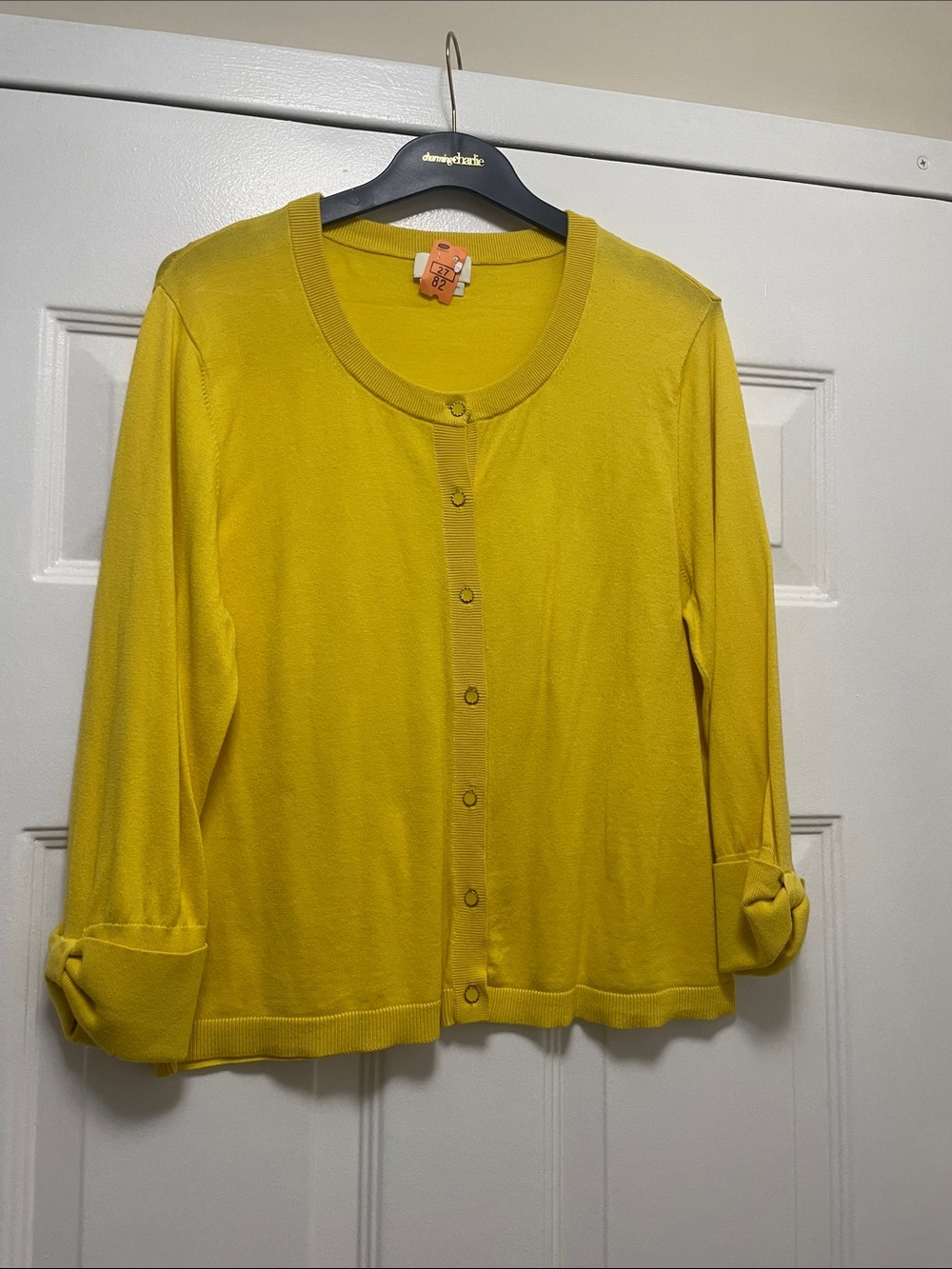 kate spade Yellow Button-Front Lightweight Cardigan